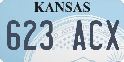 KS license plate 623ACX
