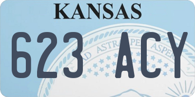 KS license plate 623ACY