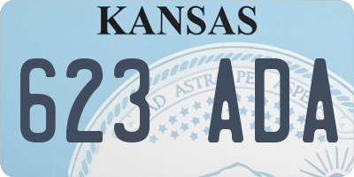 KS license plate 623ADA