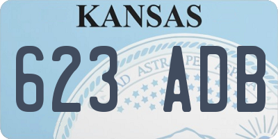 KS license plate 623ADB