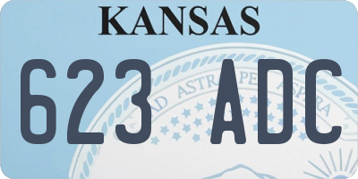 KS license plate 623ADC