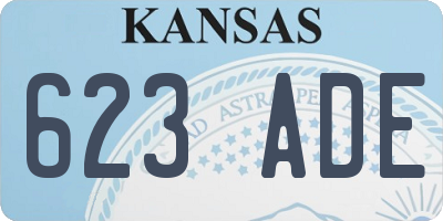 KS license plate 623ADE