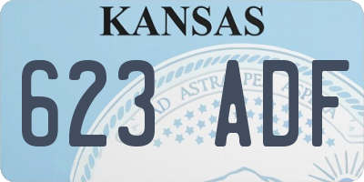 KS license plate 623ADF