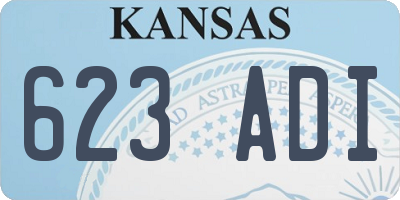KS license plate 623ADI