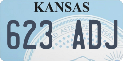 KS license plate 623ADJ