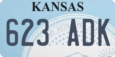 KS license plate 623ADK