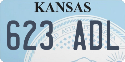 KS license plate 623ADL
