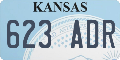 KS license plate 623ADR