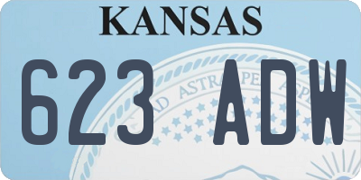 KS license plate 623ADW