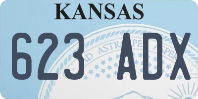 KS license plate 623ADX