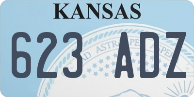 KS license plate 623ADZ