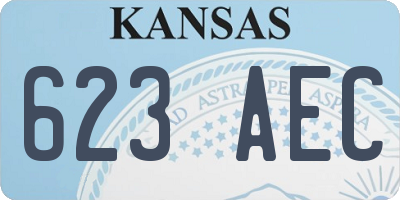 KS license plate 623AEC