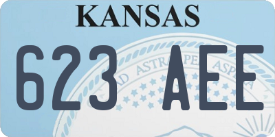 KS license plate 623AEE