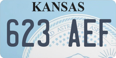 KS license plate 623AEF