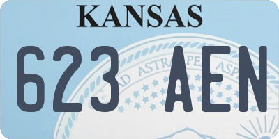 KS license plate 623AEN