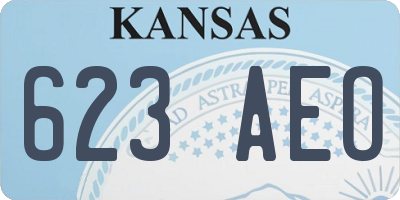 KS license plate 623AEO