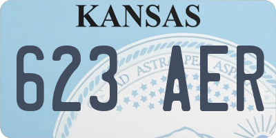 KS license plate 623AER