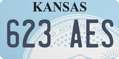 KS license plate 623AES