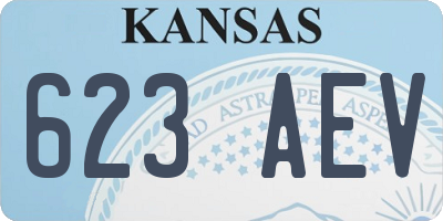 KS license plate 623AEV