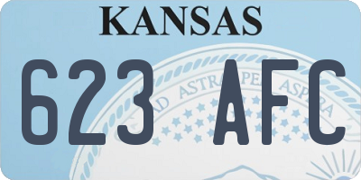 KS license plate 623AFC
