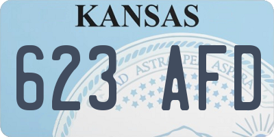 KS license plate 623AFD