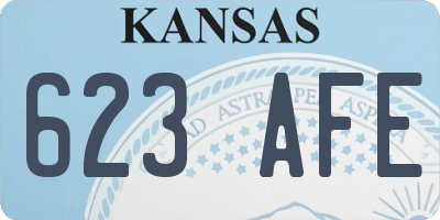 KS license plate 623AFE