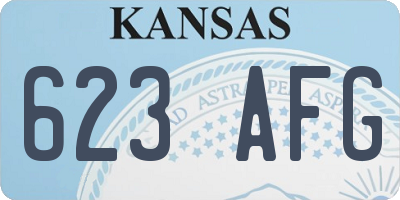 KS license plate 623AFG