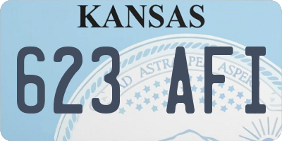 KS license plate 623AFI