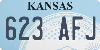 KS license plate 623AFJ