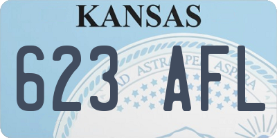 KS license plate 623AFL