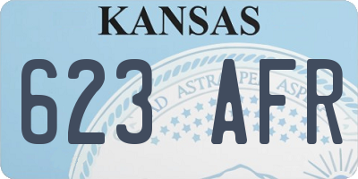 KS license plate 623AFR
