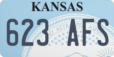 KS license plate 623AFS