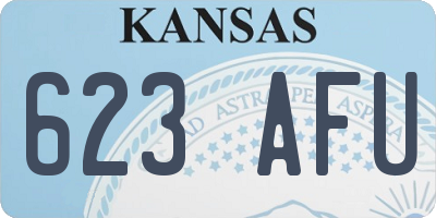 KS license plate 623AFU
