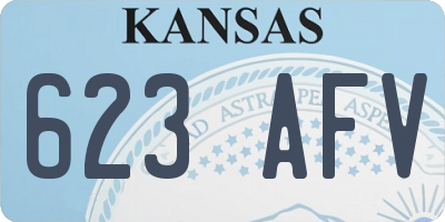 KS license plate 623AFV