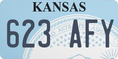 KS license plate 623AFY
