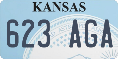 KS license plate 623AGA