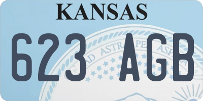KS license plate 623AGB