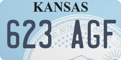 KS license plate 623AGF