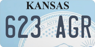 KS license plate 623AGR