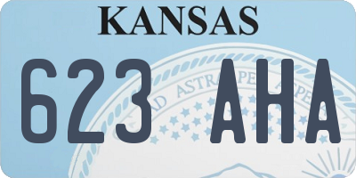 KS license plate 623AHA