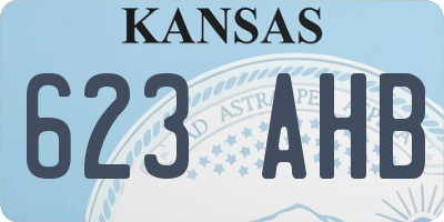 KS license plate 623AHB