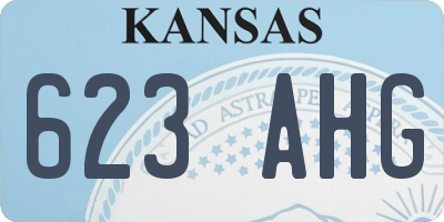 KS license plate 623AHG