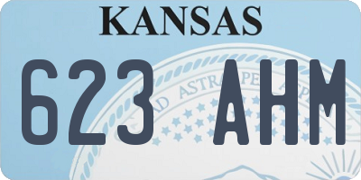 KS license plate 623AHM