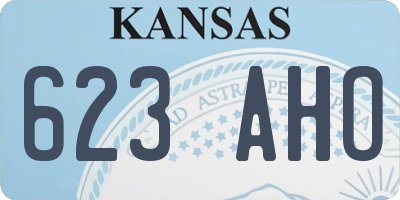 KS license plate 623AHO