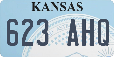 KS license plate 623AHQ
