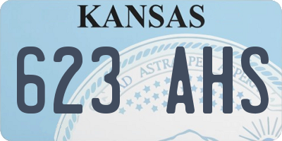 KS license plate 623AHS