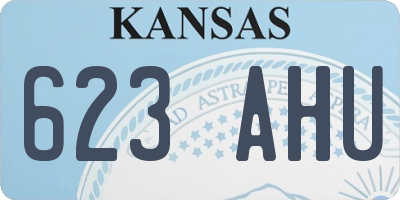 KS license plate 623AHU