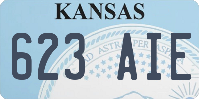 KS license plate 623AIE