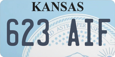 KS license plate 623AIF