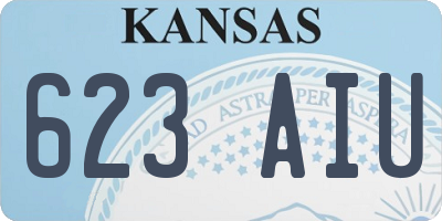 KS license plate 623AIU